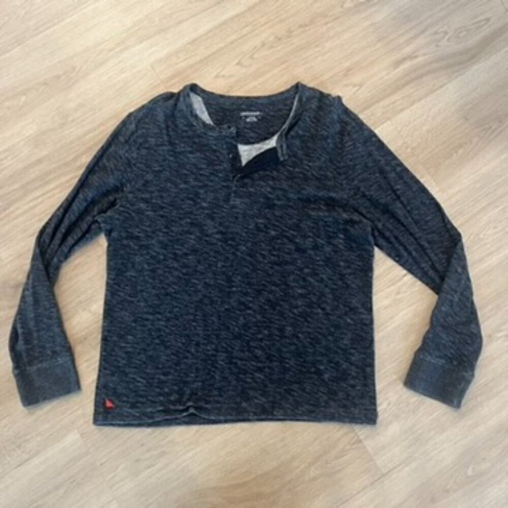 ** UNTUCKit‎ Henley Men Size Large French terry Dark gray Long Sleeve